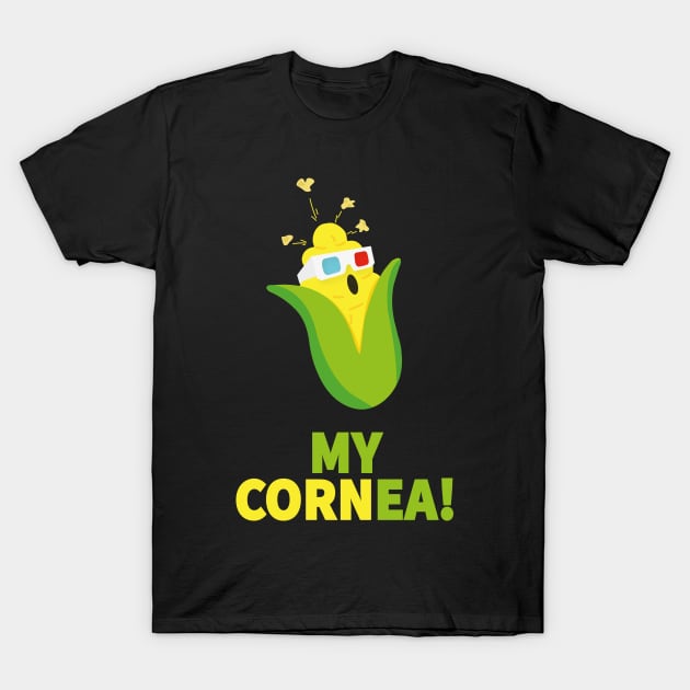 My Cornea | Funny Corn Puns | 3d Glasses T-Shirt by Fluffy-Vectors